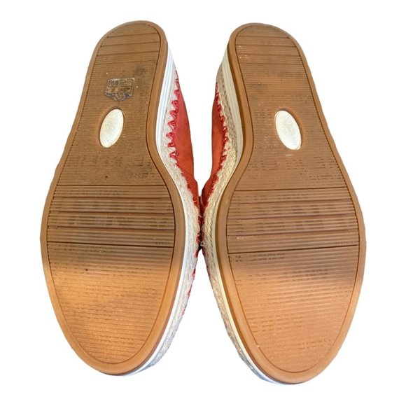 ANNE KLEIN Flats 6 1/2M Coral Suede-look Espadrille Edge with Stitching - Picture 7 of 8